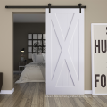 Graphic Design House White MDF Board  Industrial Modern Hanging Interior Barn Door MDF Wood Closet  Sliding Doors